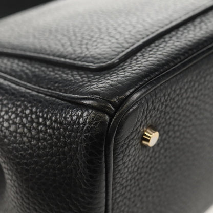 Christian Dior Lady Dior Bag Leather, BLACK, LEATHER, Handbag