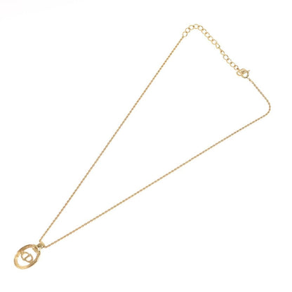 Christian Dior CD Pendant Necklace Gold-plated, GOLD, METAL, Necklace
