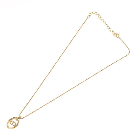 Christian Dior CD Pendant Necklace Gold-plated, GOLD, METAL, Necklace