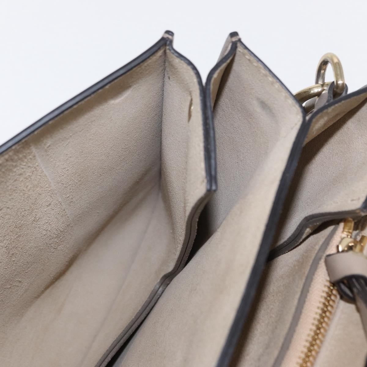 Chloe Faye Shoulder Bag Leather and Suede, BEIGE, SUEDE, Shoulder bag