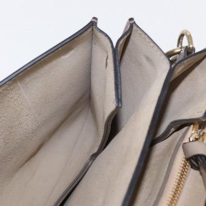 Chloe Faye Shoulder Bag Leather and Suede, BEIGE, SUEDE, Shoulder bag