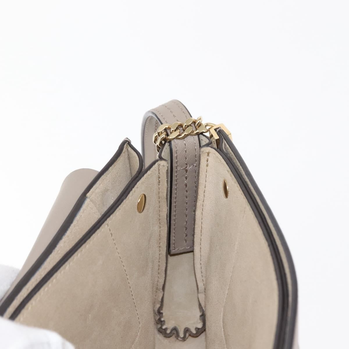 Chloe Faye Shoulder Bag Leather and Suede, BEIGE, SUEDE, Shoulder bag