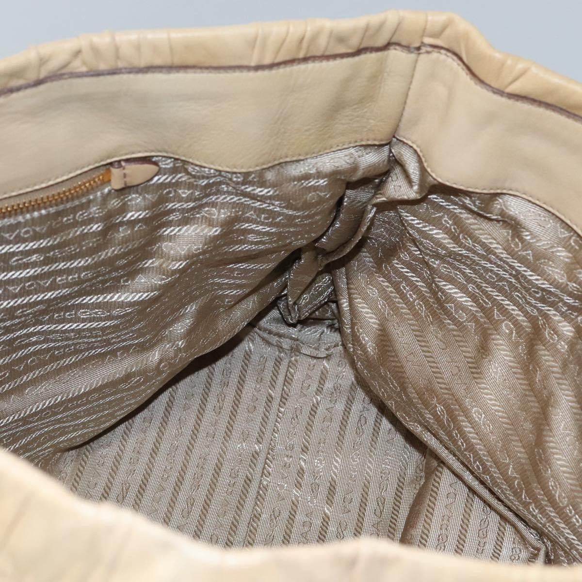 Prada Gaufre Tote Nappa Leather, BEIGE, LEATHER, Tote bag