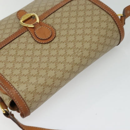 Celine Macadam Shoulder Bag PVC Leather, BEIGE, CANVAS, Shoulder bag