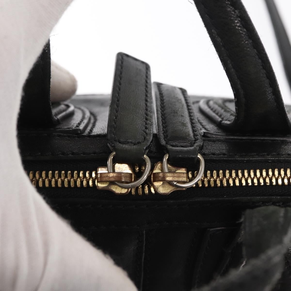 Givenchy Nightingale Satchel Leather, BLACK, LEATHER, Handbag