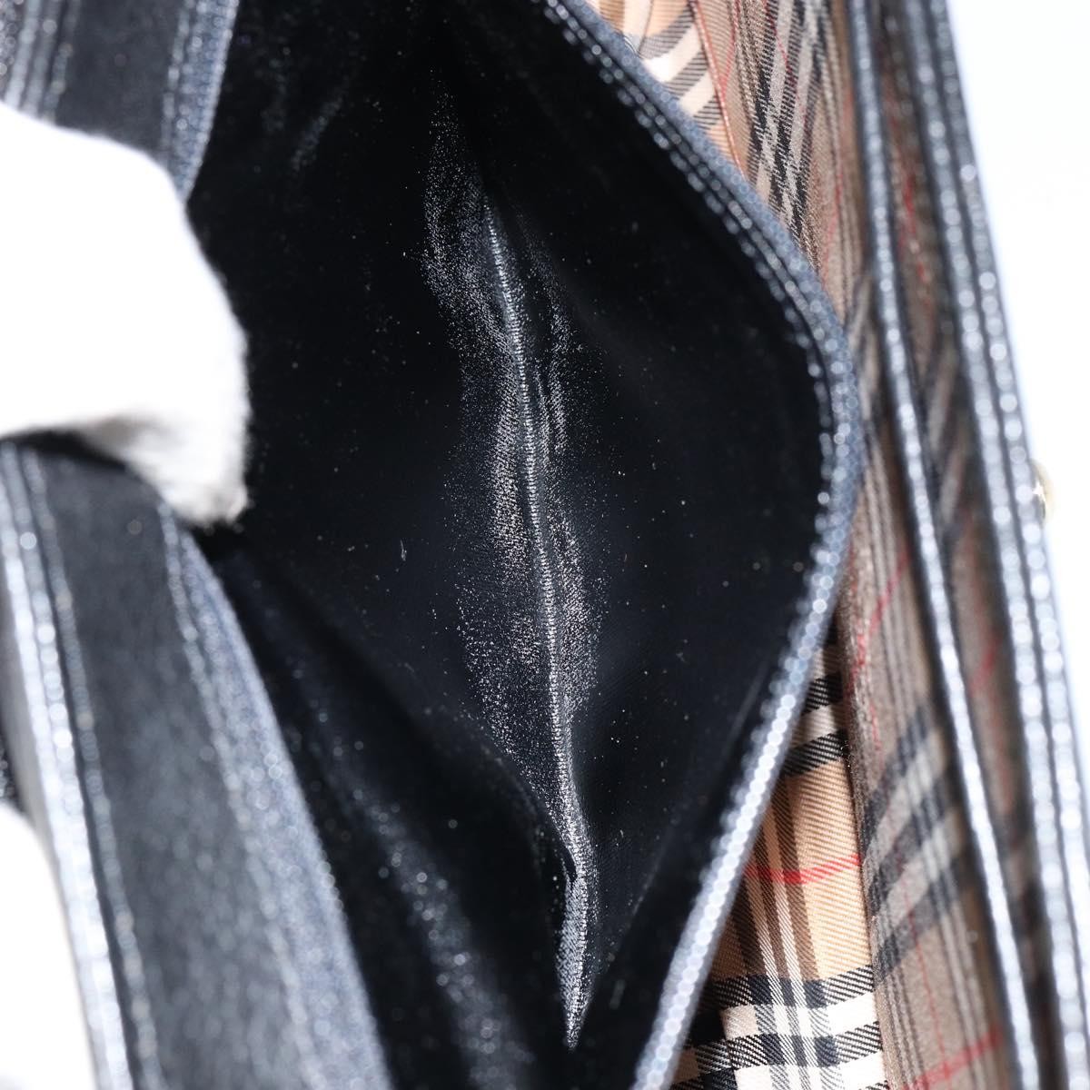 Burberry Vintage Handbag Leather, BLACK, LEATHER, Handbag