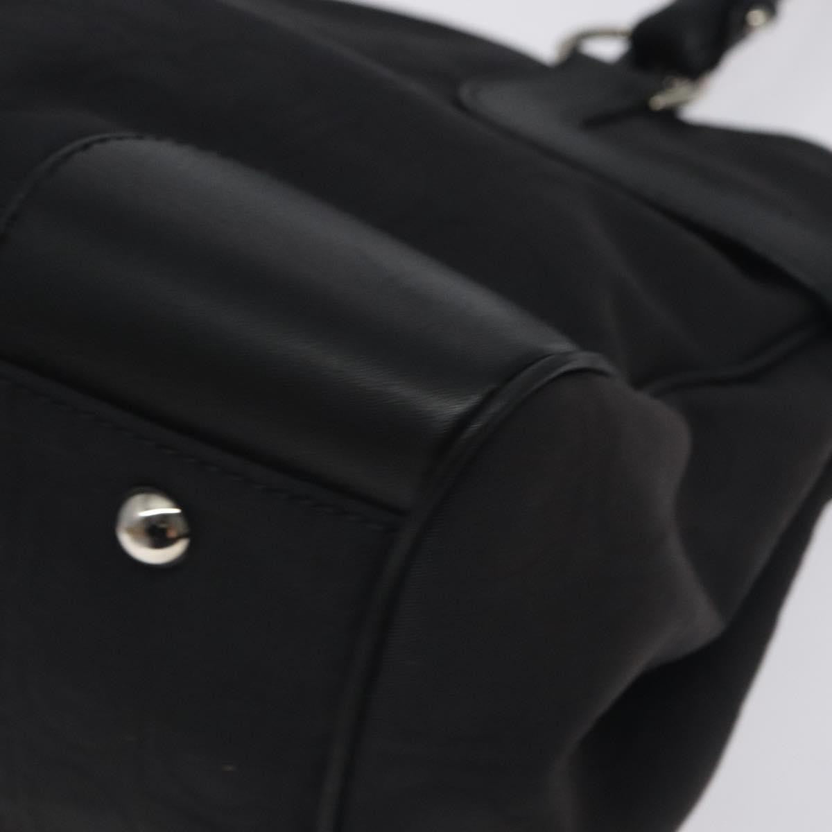 Salvatore Ferragamo Gancini handbag Nylon, BLACK, NYLON, Handbag