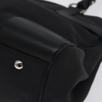 Salvatore Ferragamo Gancini handbag Nylon, BLACK, NYLON, Handbag