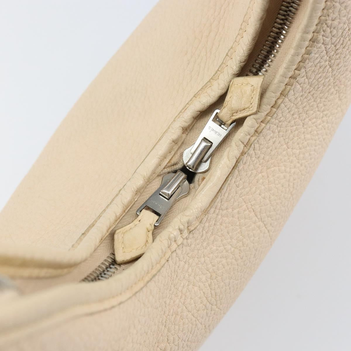 Hermes Massai Bag Leather, BEIGE, LEATHER, Shoulder bag