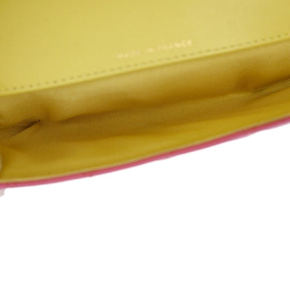 Chanel Classic Sunglasses Case with Chain Quilted Lambskin with Rainbow Hardware, PINK, LEATHER, Shoulder bag