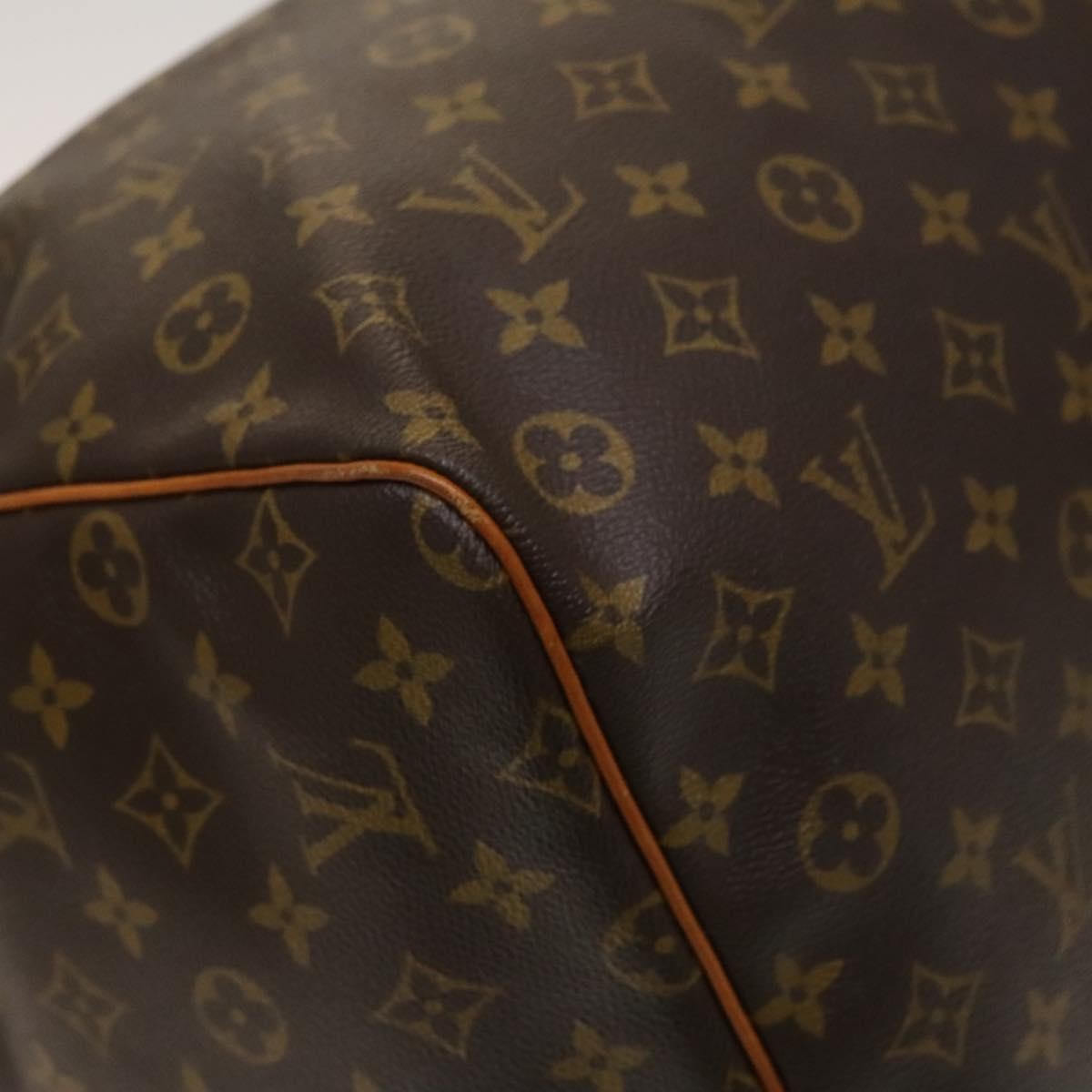 Louis Vuitton Keepall Bag Monogram Canvas, BROWN, CANVAS, Travel bag