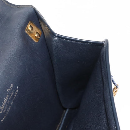 Christian Dior Vintage Trotter Shoulder Bag Canvas, NAVY, CANVAS, Shoulder bag