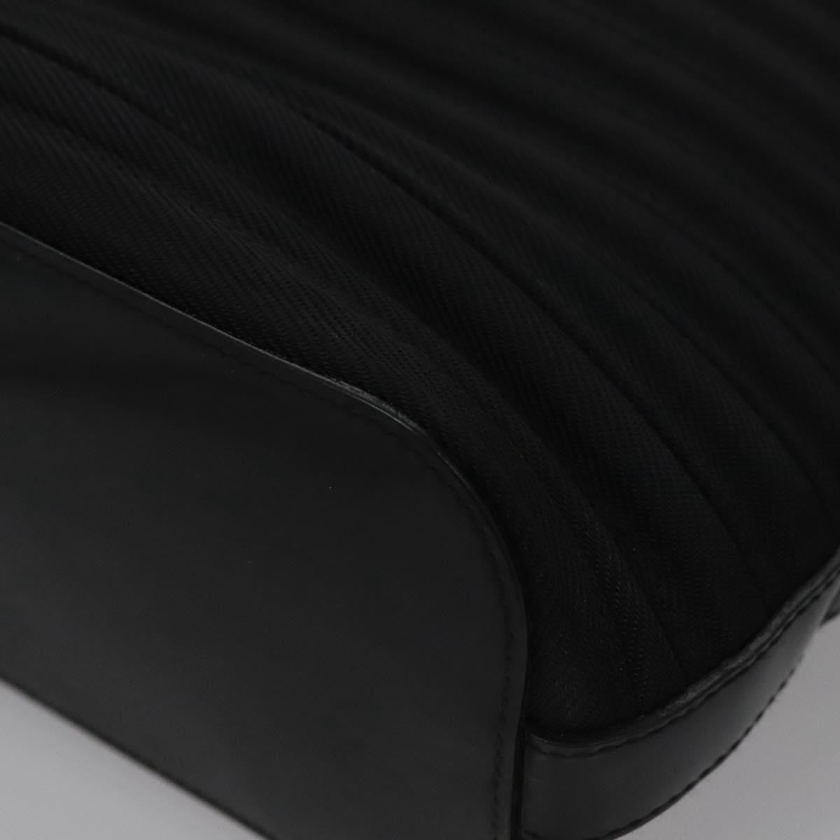 Gucci Vintage Bamboo Handle Bag Nylon, BLACK, CANVAS, Handbag