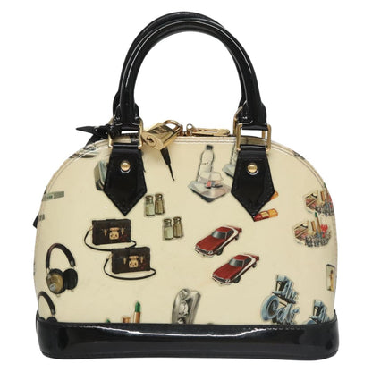 Louis Vuitton Alma Handbag Monogram Vernis, WHITE, PATENT_LEATHER, Handbag