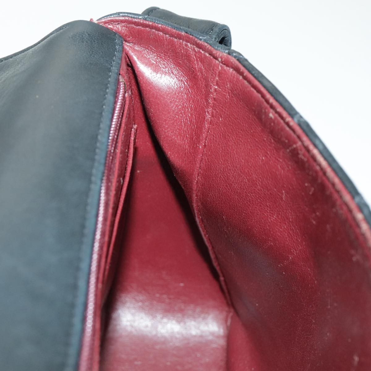 Chanel Vintage CC Pushlock Flap Bag Quilted Lambskin, BLACK, LEATHER, Shoulder bag