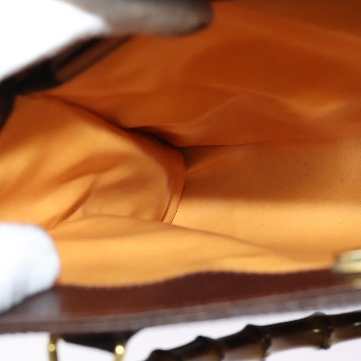 Gucci Bamboo Handle Tote Leather, BROWN, LEATHER, Tote bag