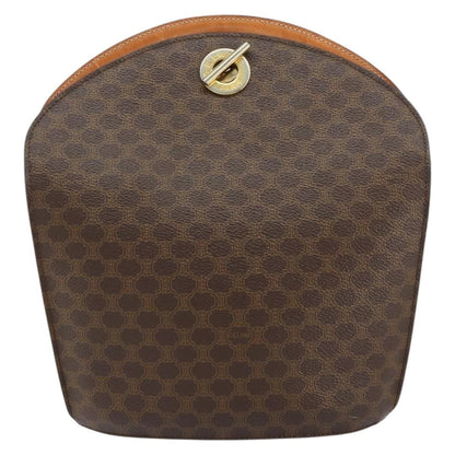 Celine Vintage Macadam Shoulder Bag Canvas, BROWN, PVC, Shoulder bag