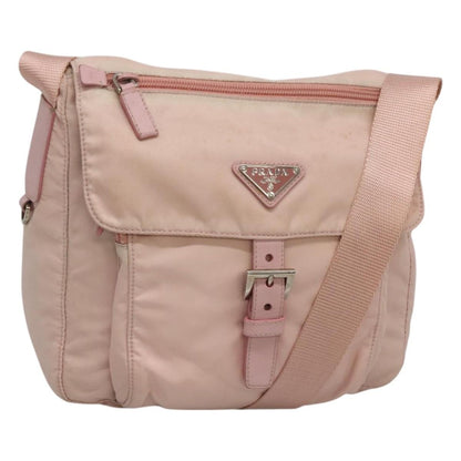 Prada Buckle Messenger Bag Tessuto, PINK, NYLON, Shoulder bag