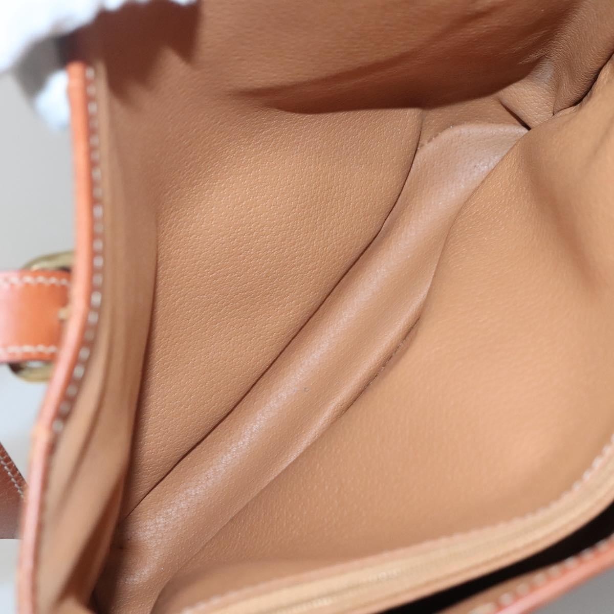 Celine Vintage Macadam Shoulder Bag Canvas and Leather, BROWN, CANVAS, Shoulder bag