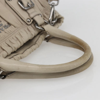Prada Gaufre Convertible Tote Nappa Leather, BEIGE, LEATHER, Handbag