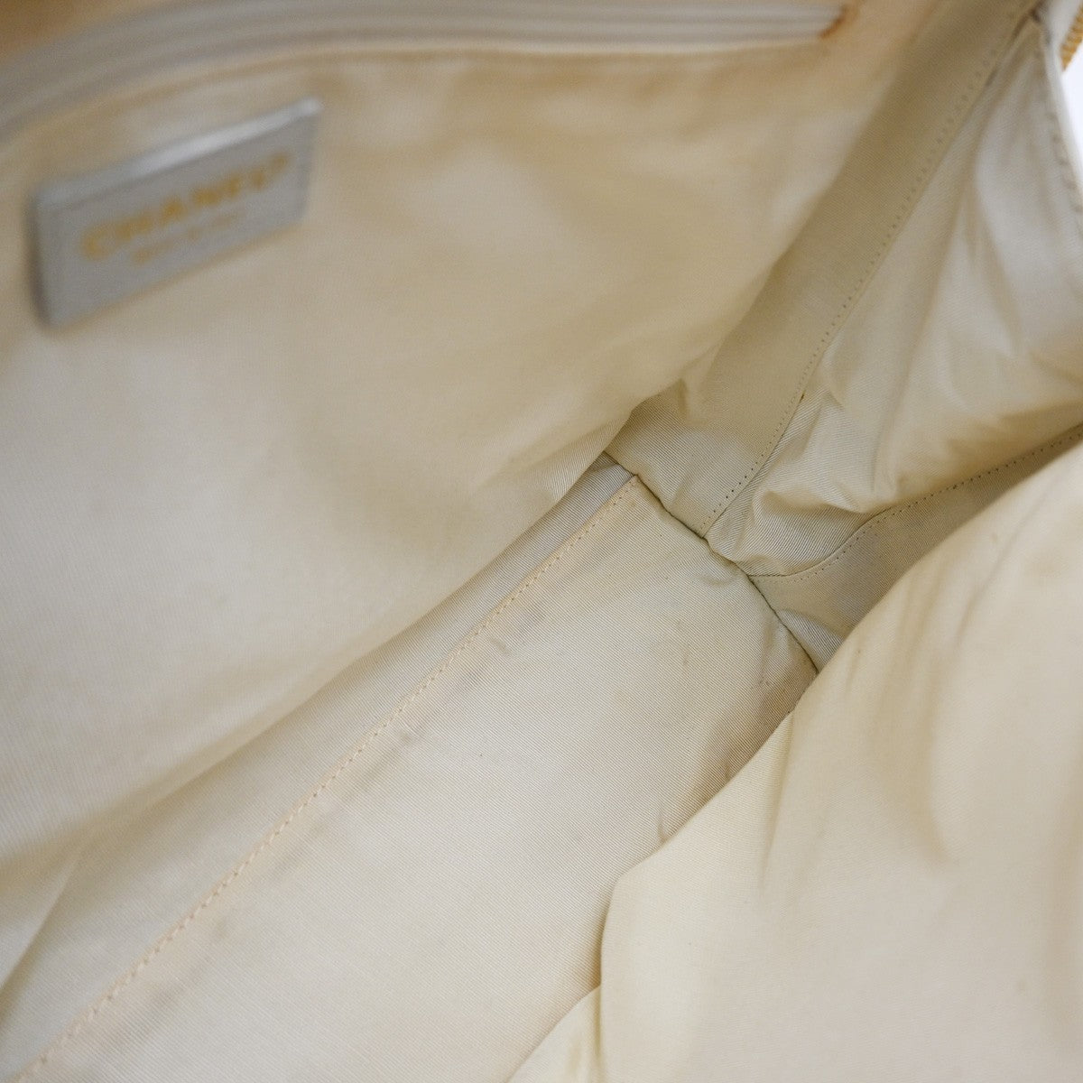 Chanel Surpique Zip Around Satchel Quilted Leather, WHITE, LEATHER, Handbag