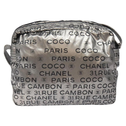 Chanel Unlimited Shoulder Bag Nylon, SILVER, NYLON, Shoulder bag