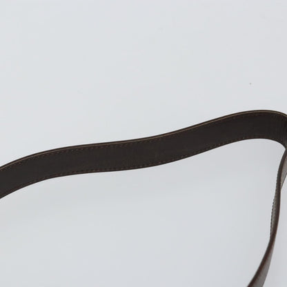 Celine Circle logo Leather, BROWN, LEATHER, Shoulder bag