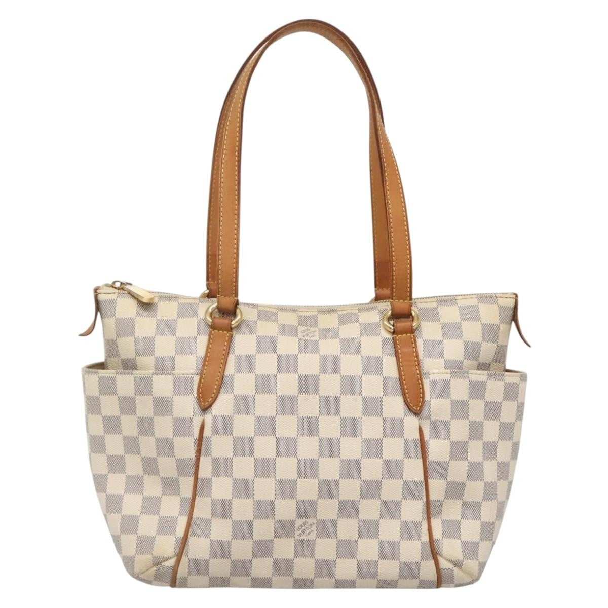 Louis Vuitton Totally Handbag Damier, WHITE, CANVAS, Tote bag