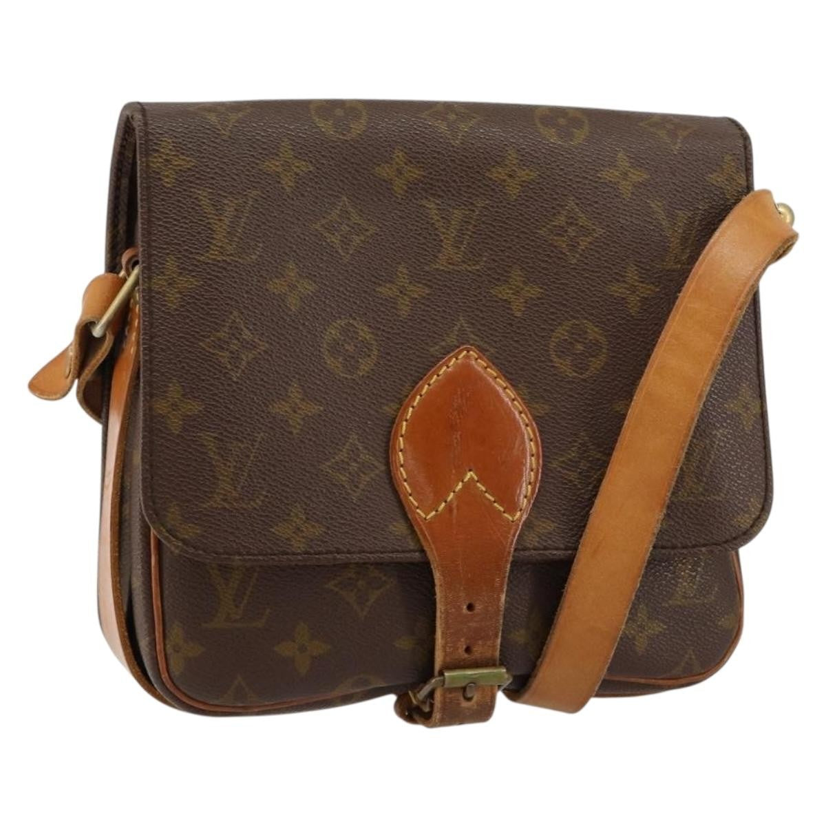 Louis Vuitton Cartouchiere Handbag Monogram Canvas, BROWN, CANVAS, Shoulder bag