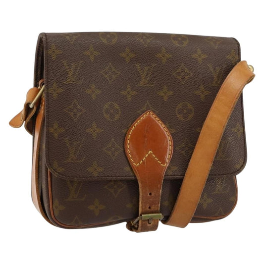 Louis Vuitton Cartouchiere Handbag Monogram Canvas, BROWN, CANVAS, Shoulder bag