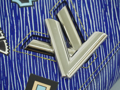 Louis Vuitton Twist Chain Wallet Epi Leather, BLUE, DENIM_JEANS, Shoulder bag