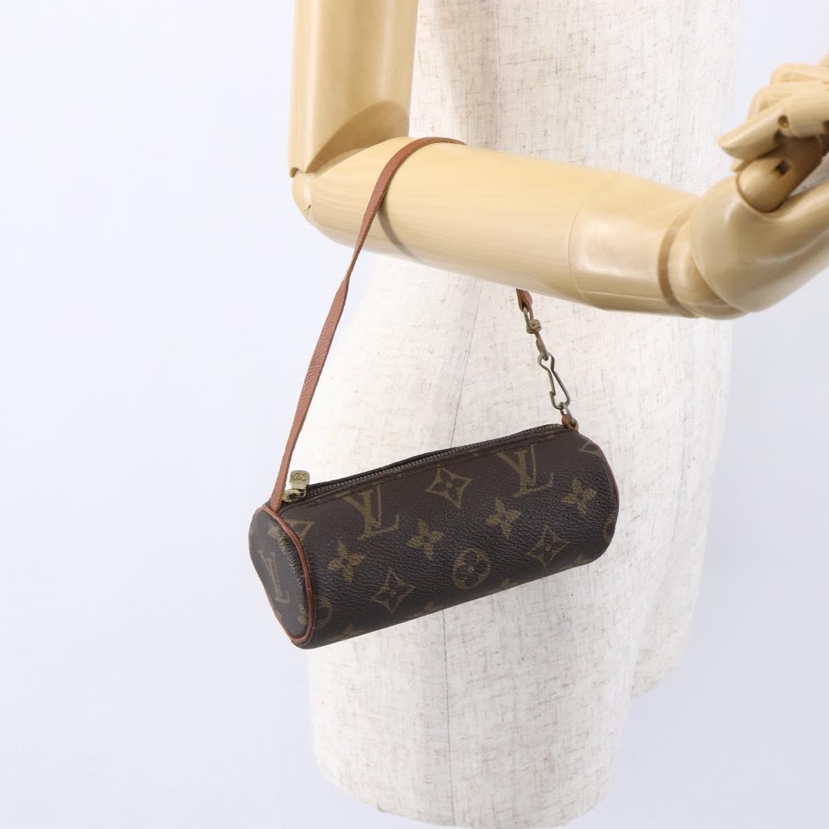 Louis Vuitton Papillon Pochette Monogram Canvas, BROWN, CANVAS, Clutche & pouche
