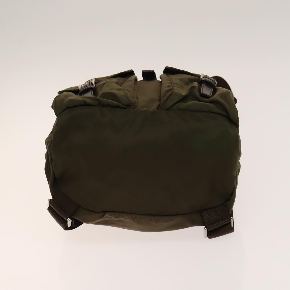 Prada Double Front Pocket Backpack Tessuto, KHAKI, NYLON, Backpack