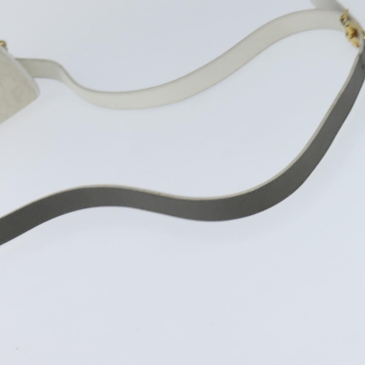 Christian Dior Vintage Honeycomb Flap Crossbody Bag Canvas and Leather, WHITE, CANVAS, Shoulder bag