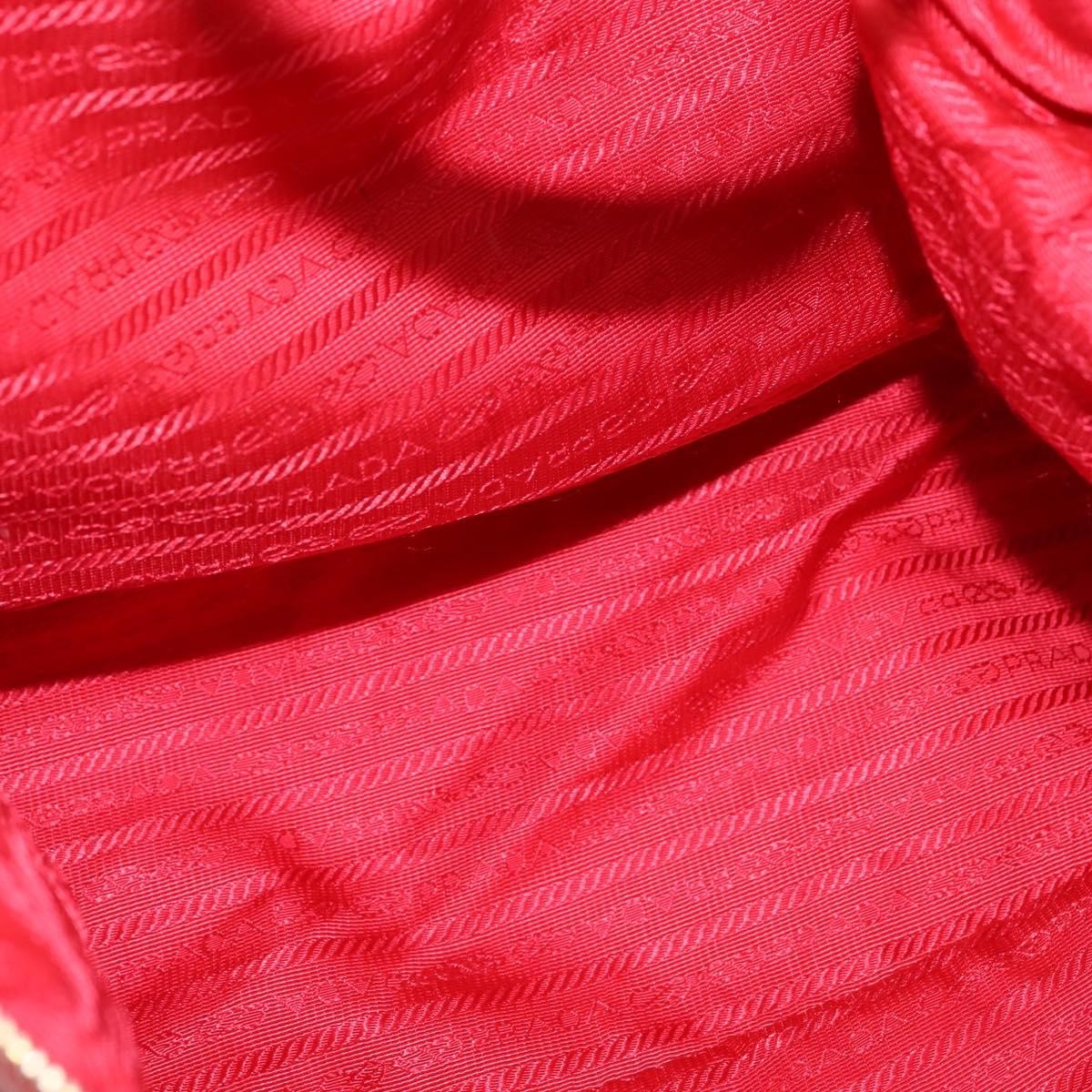 Prada Convertible Logo Tote Tessuto and Leather, RED, NYLON, Tote bag
