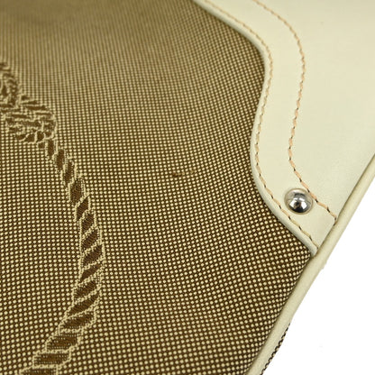 Prada Logo Zip Crossbody Bag Canvas, BEIGE, CANVAS, Shoulder bag