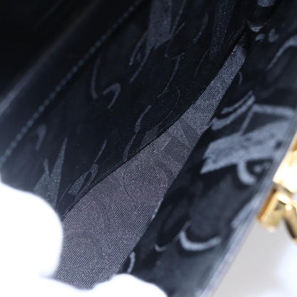 Salvatore Ferragamo Gancini handbag Leather, BLACK, LEATHER, Handbag