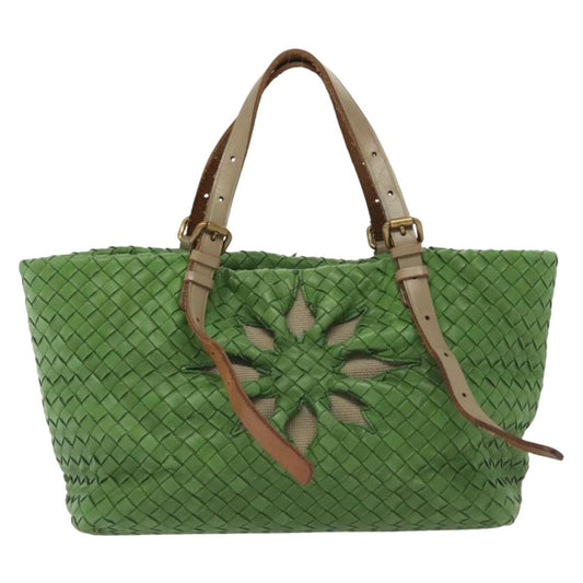 Bottega Veneta Intrecciato Leather, GREEN, LEATHER, Handbag