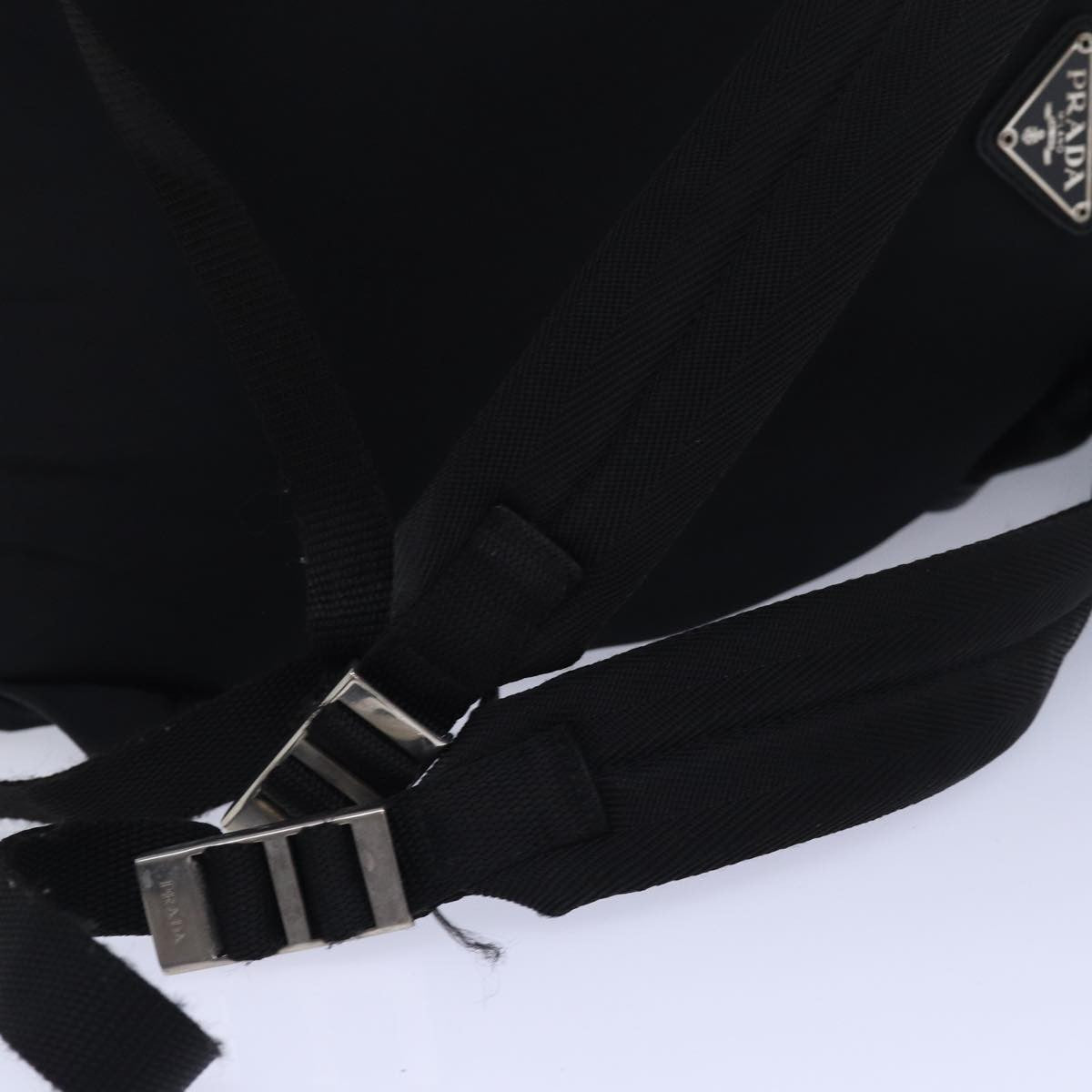 Prada Double Front Pocket Backpack Tessuto, BLACK, NYLON, Backpack