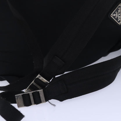 Prada Double Front Pocket Backpack Tessuto, BLACK, NYLON, Backpack