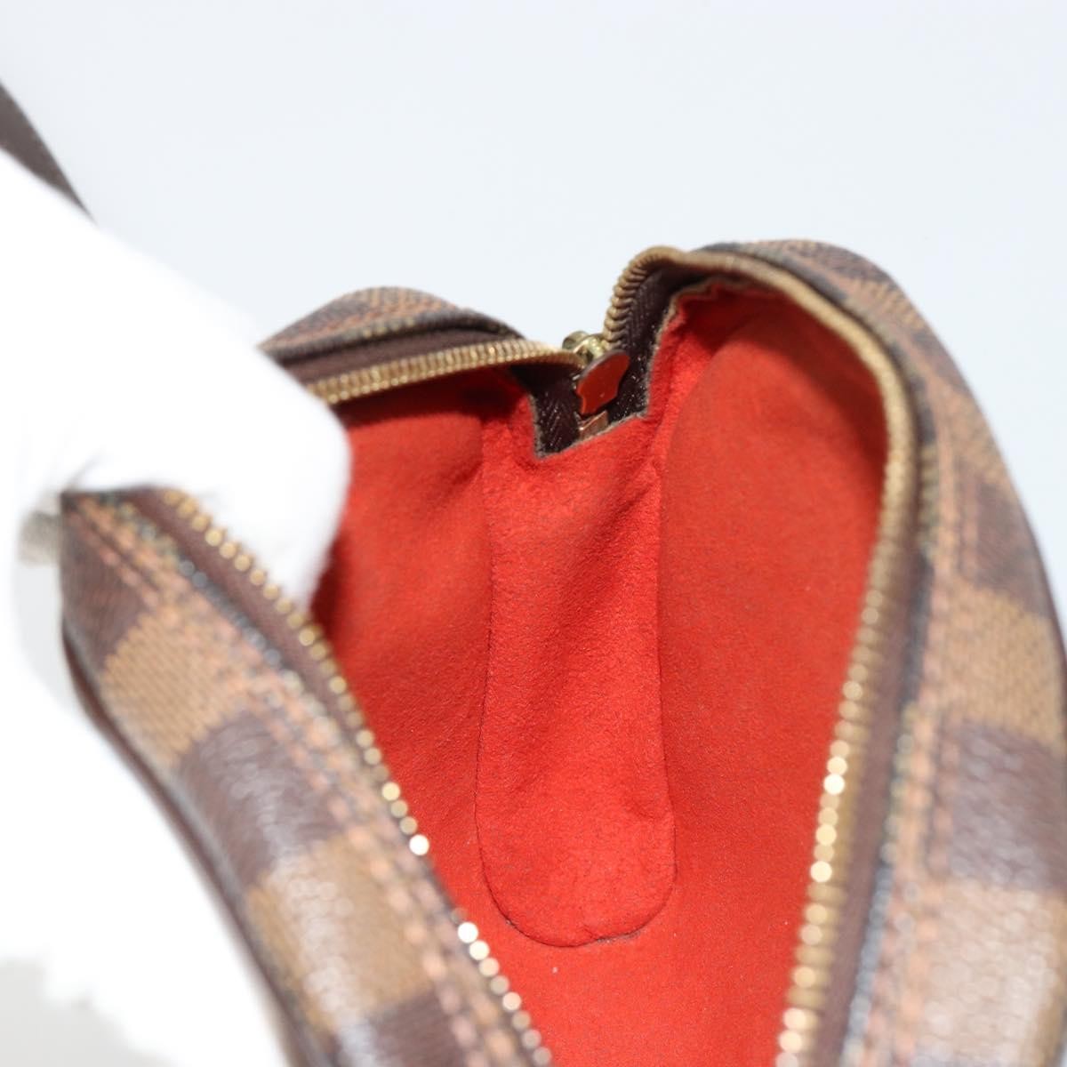 Louis Vuitton Ipanema Pochette Damier, Brown, Canvas, Clutch