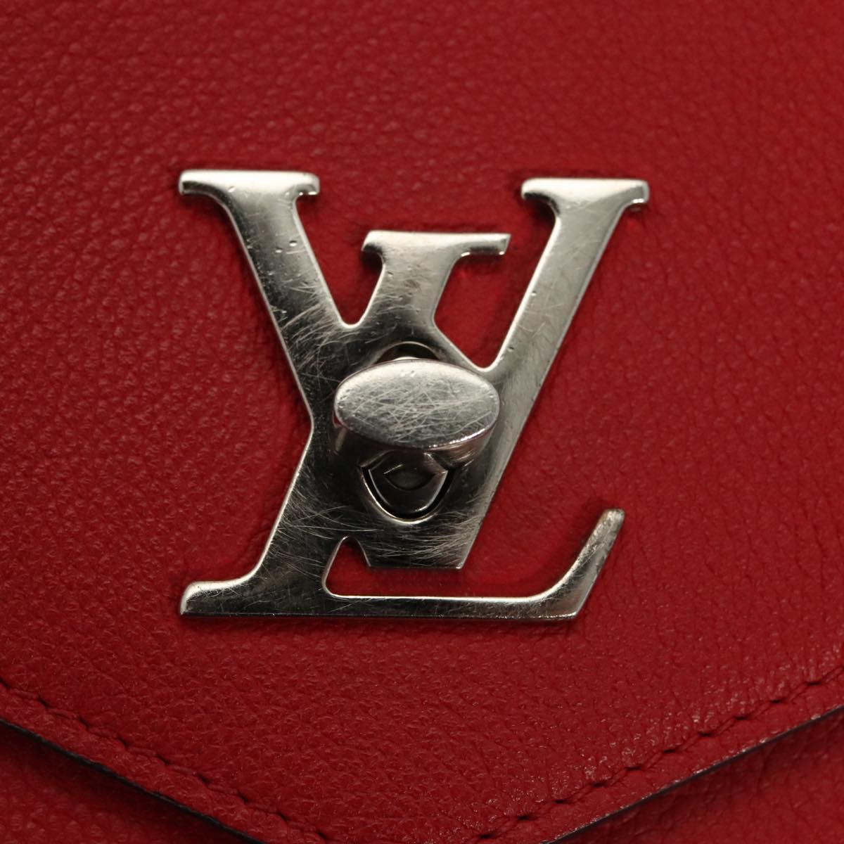 Louis Vuitton Mylockme Handbag Leather, RED, LEATHER, Handbag