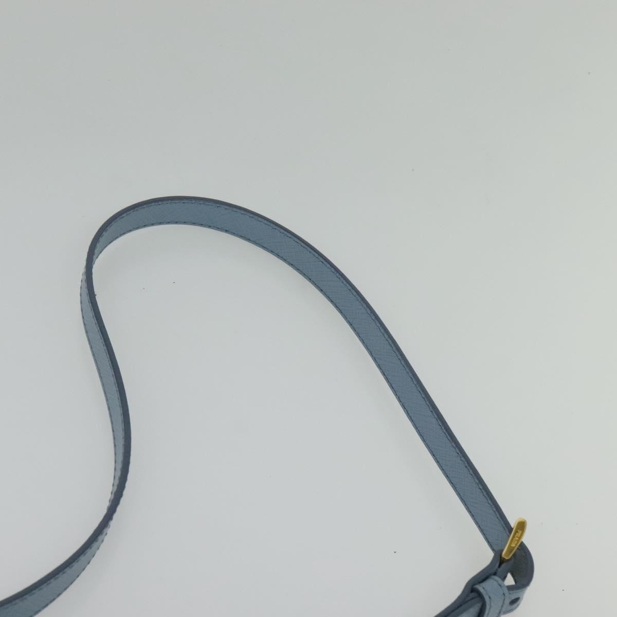 Prada Double Zip Lux Tote Saffiano Leather, BLUE, LEATHER, Handbag