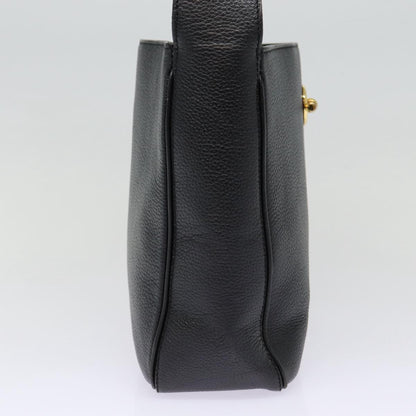 Celine Shoulder Bag Leather, BLACK, LEATHER, Shoulder bag