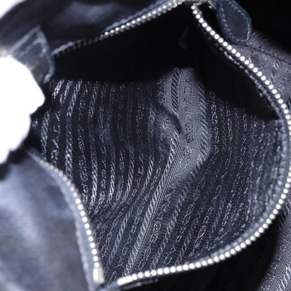 Prada Bow Tote Tessuto with Leather, BLACK, NYLON, Tote bag