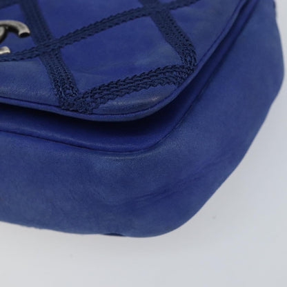 Chanel Diamond Stitch Chain Flap Bag Quilted Iridescent Calfskin, BLUE, LEATHER, Shoulder bag