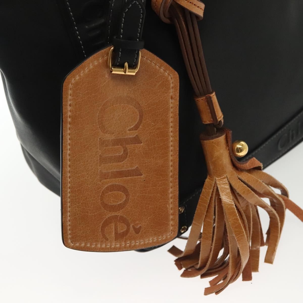 Chloe Vintage Shoulder Bag Leather, BLACK, LEATHER, Shoulder bag