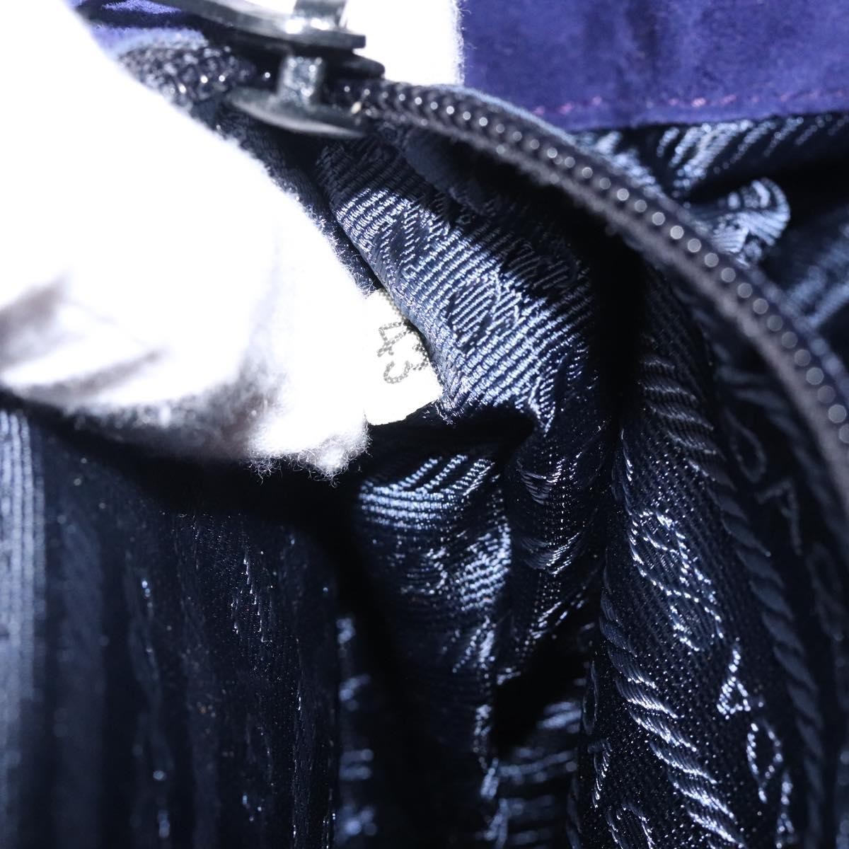 Prada Vintage Handbag Suede, PURPLE, SUEDE, Handbag