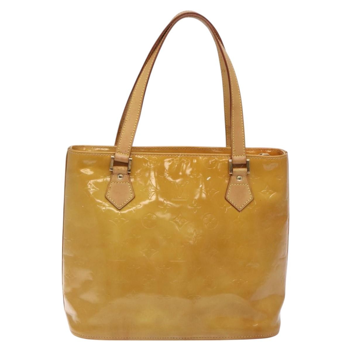 Louis Vuitton Houston Handbag Monogram Vernis, BEIGE, PATENT_LEATHER, Handbag