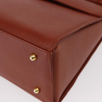 Valentino Garavani Vintage Handbag Leather, BROWN, LEATHER, Handbag